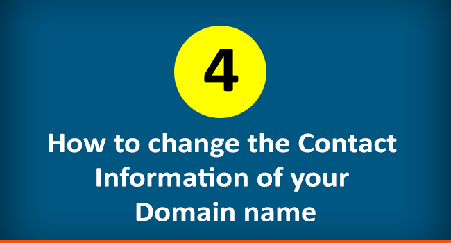 How to change the contact information of a domain name