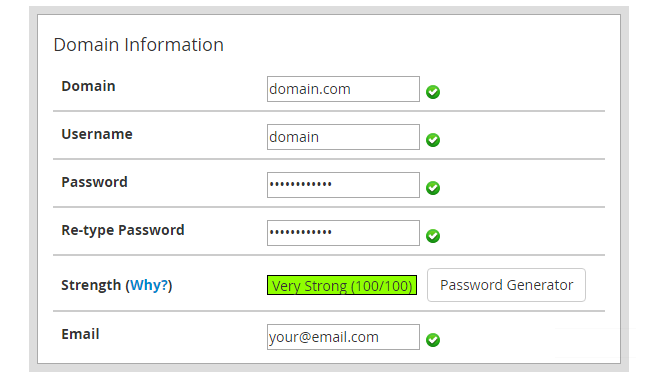 Domain Information in WHM
