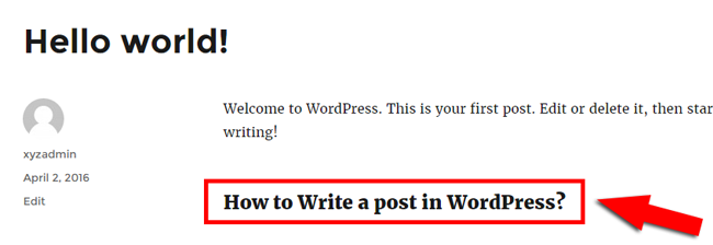 Check HTML tag in WordPress