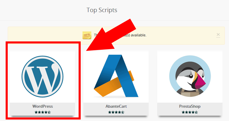 Click on WordPress icon in the Softaculous apps Installer